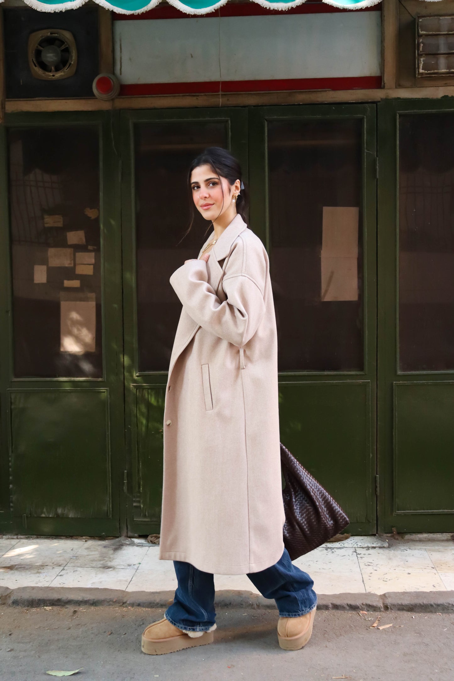 Wool coat in Beige