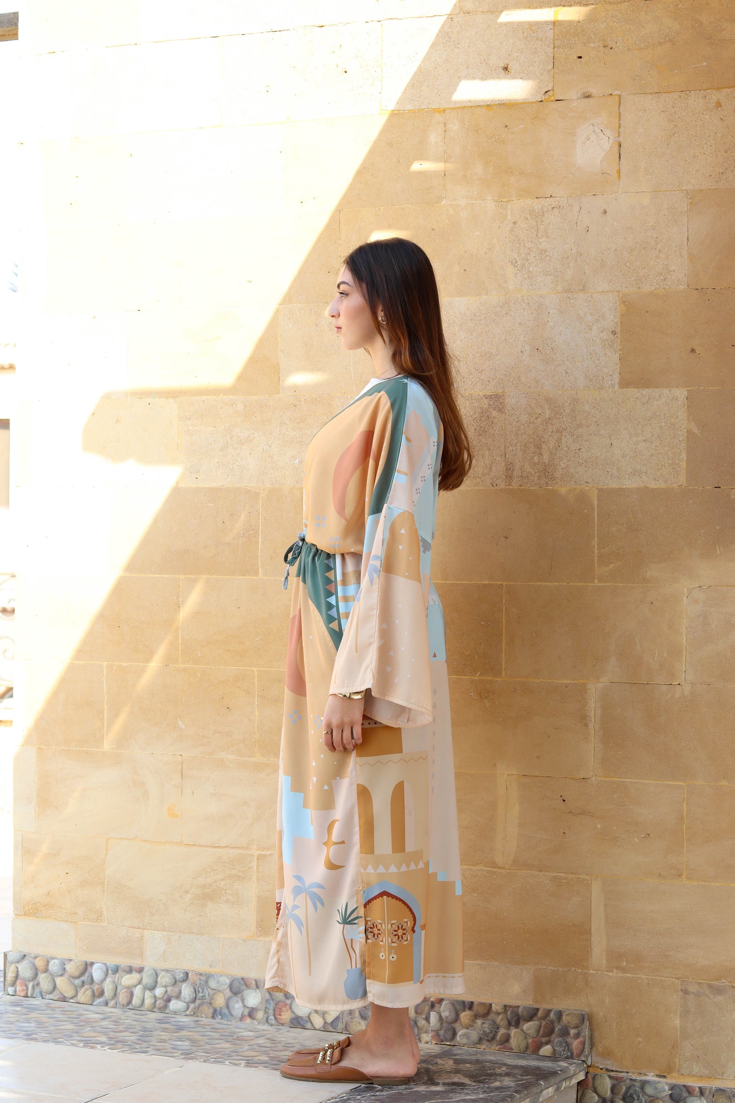 Nuba dress in orange