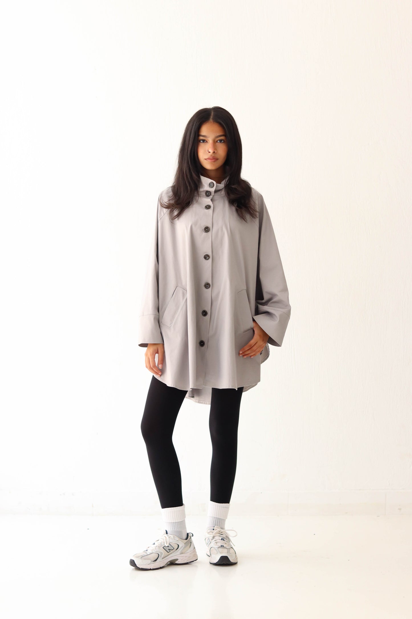 Waterproof poncho in Grey