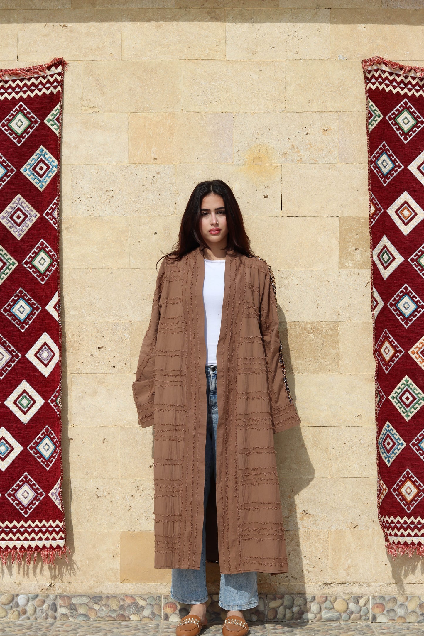 Amber kimono with sequins