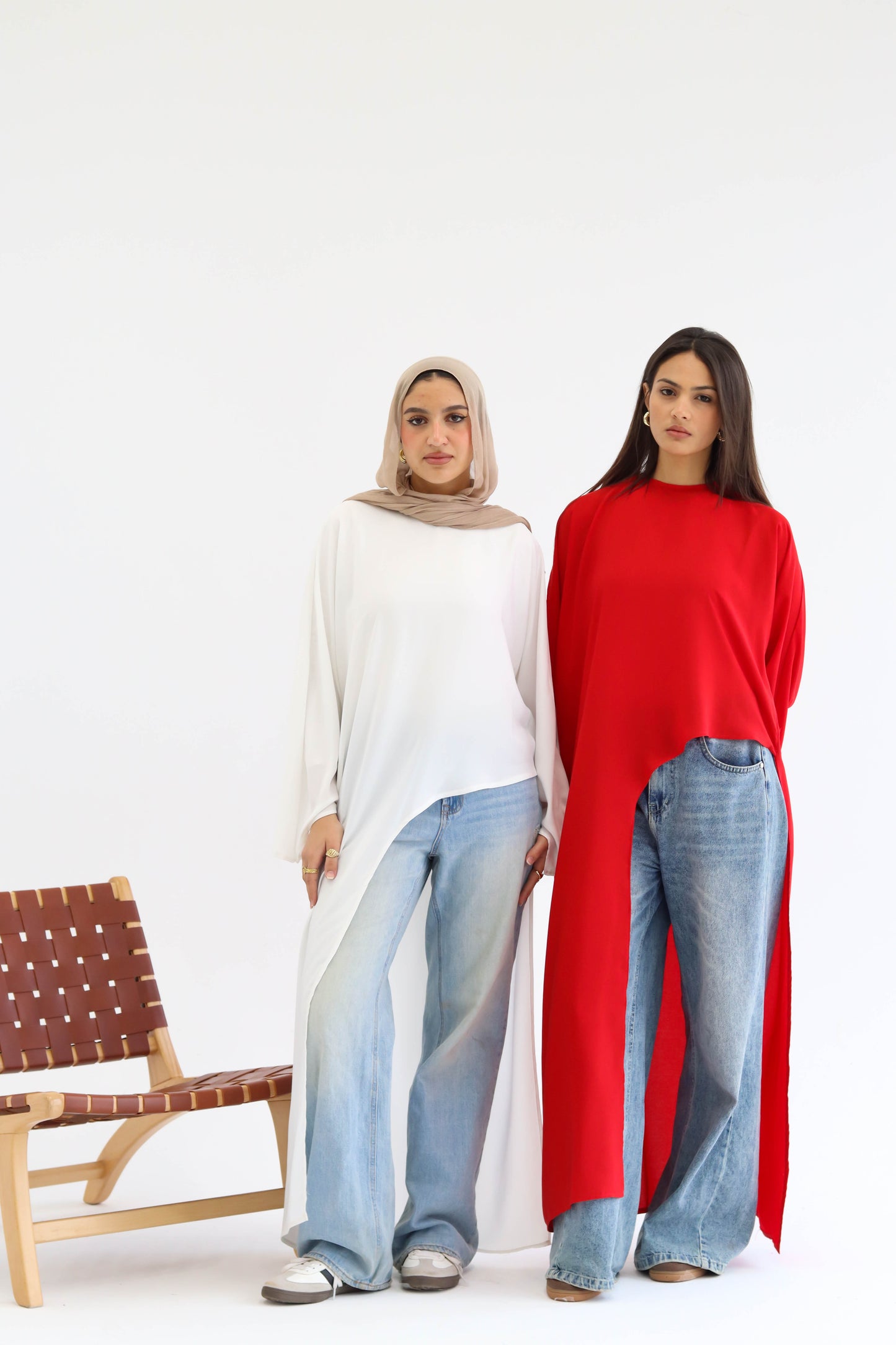 Sophia asymmetric top in Red