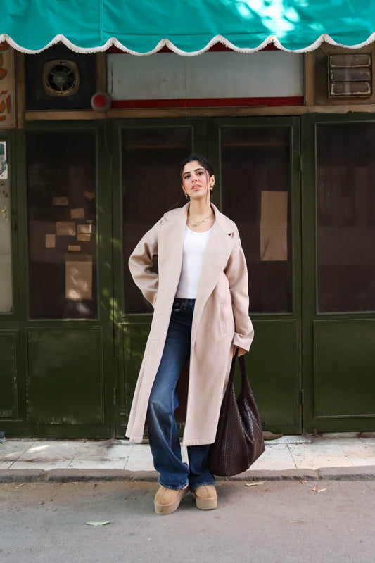 Wool coat in Beige