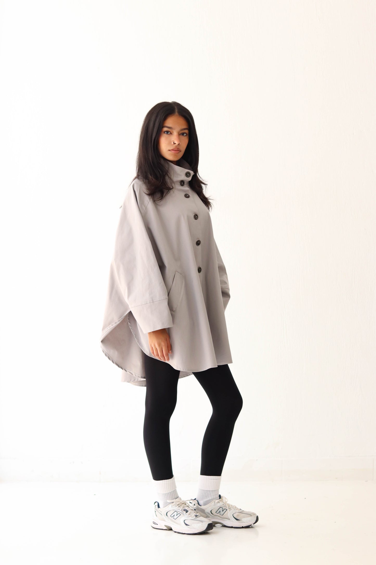 Waterproof poncho in Grey