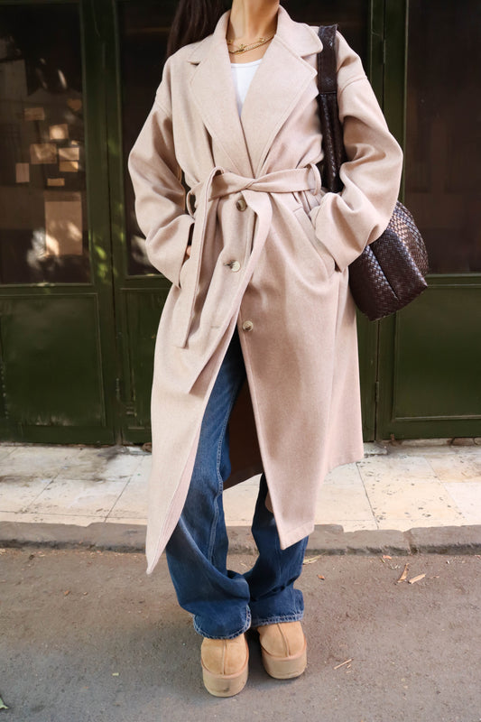 Wool coat in Beige