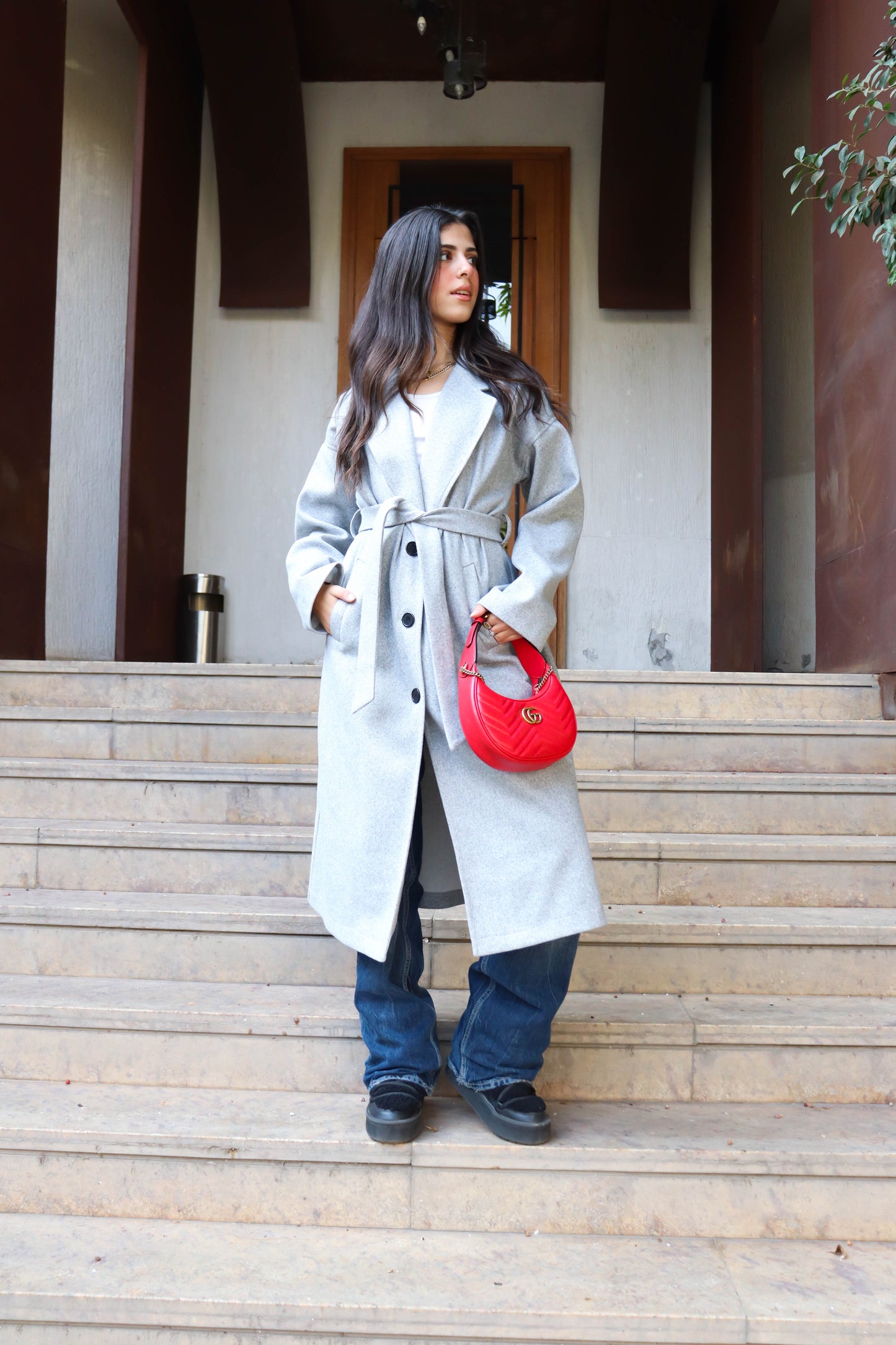 Wool coat in Grey