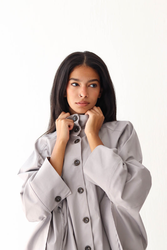 Waterproof poncho in Grey