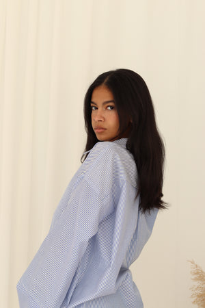 Striped buttons shirt in Blue