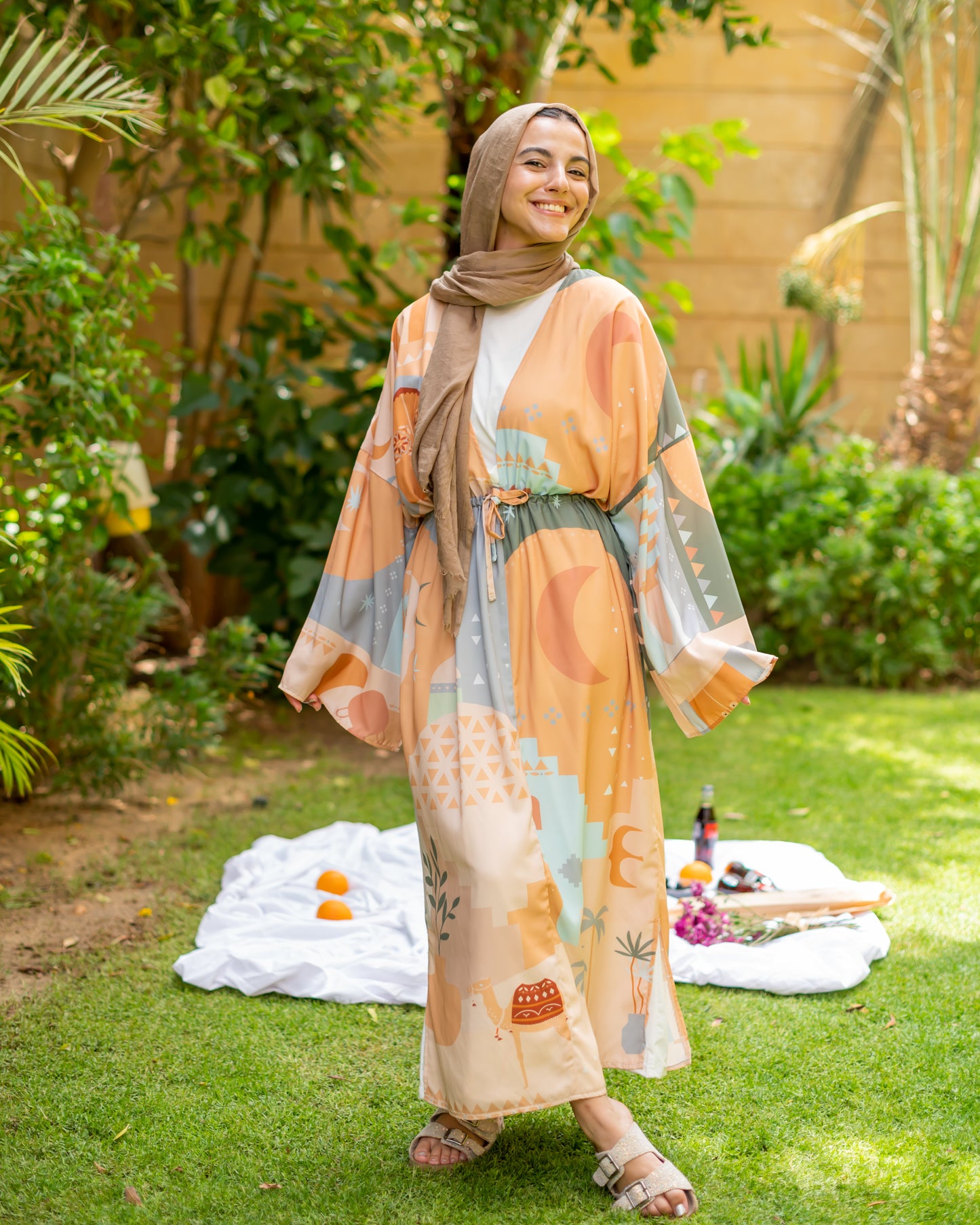 Nuba dress in orange