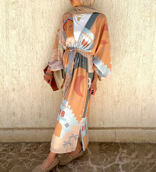 Nuba dress in orange